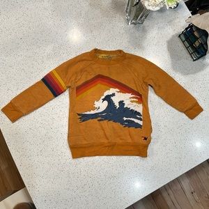 Kids 8 Aviator Nation crew neck sweatshirt with pockets